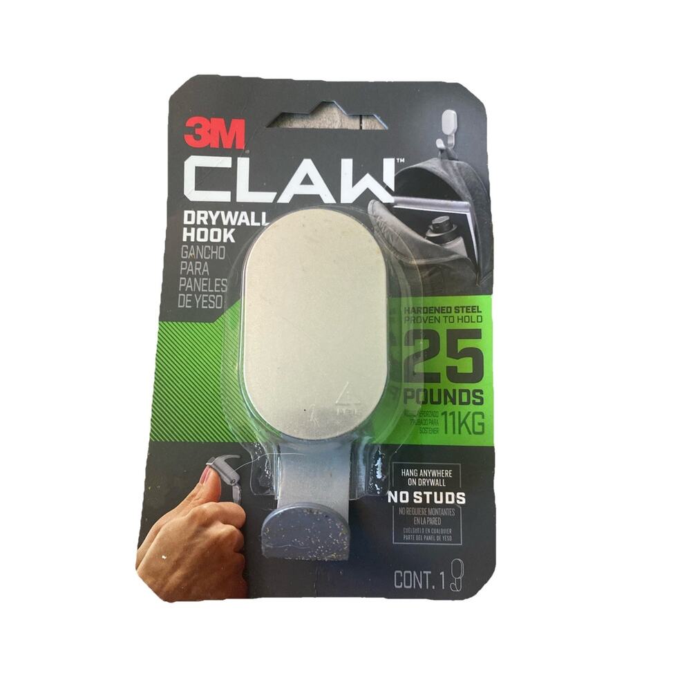 3M Claw 25 Lb. silver Drywall Hook 3DH25SLV-1ES 3M Claw